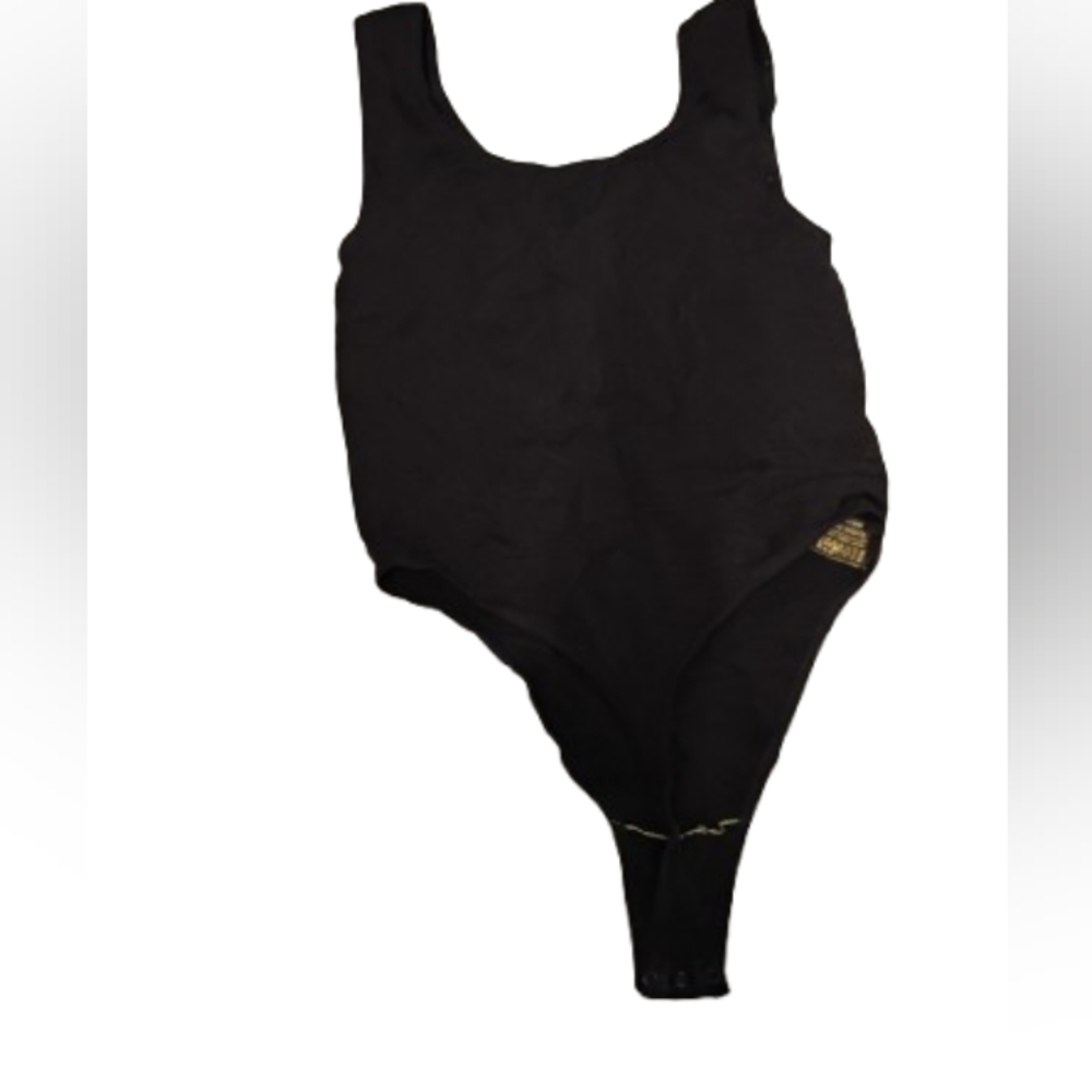 Vintage 1980s 1990s Wolford Sleeveless Scoop Neck Bodysuit in Black Sz S